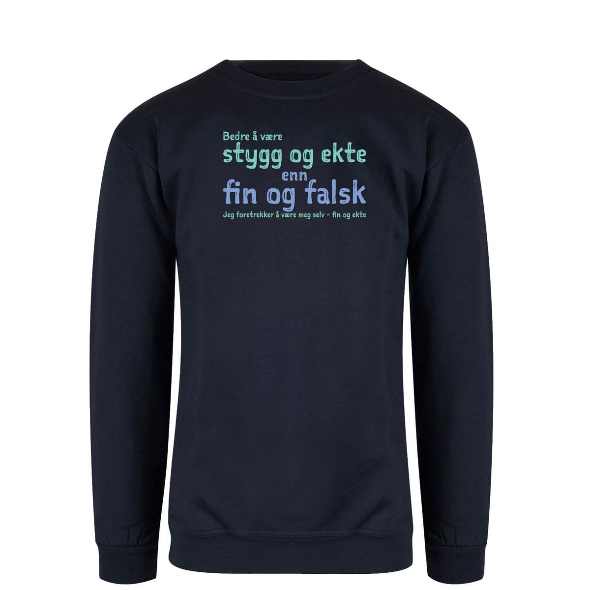 Fin og ekte Genser FARGE Trykk