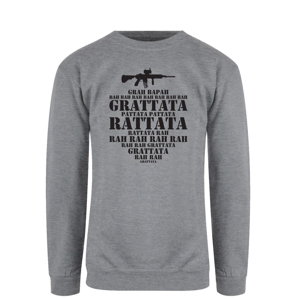 Grattata svart trykk Genser