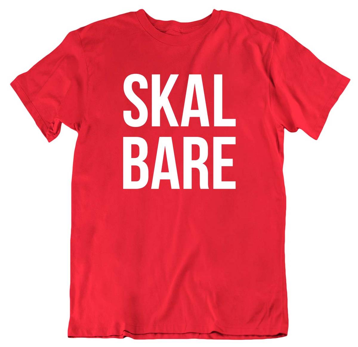 Skal Bare T-skjorte HVIT trykkfarge